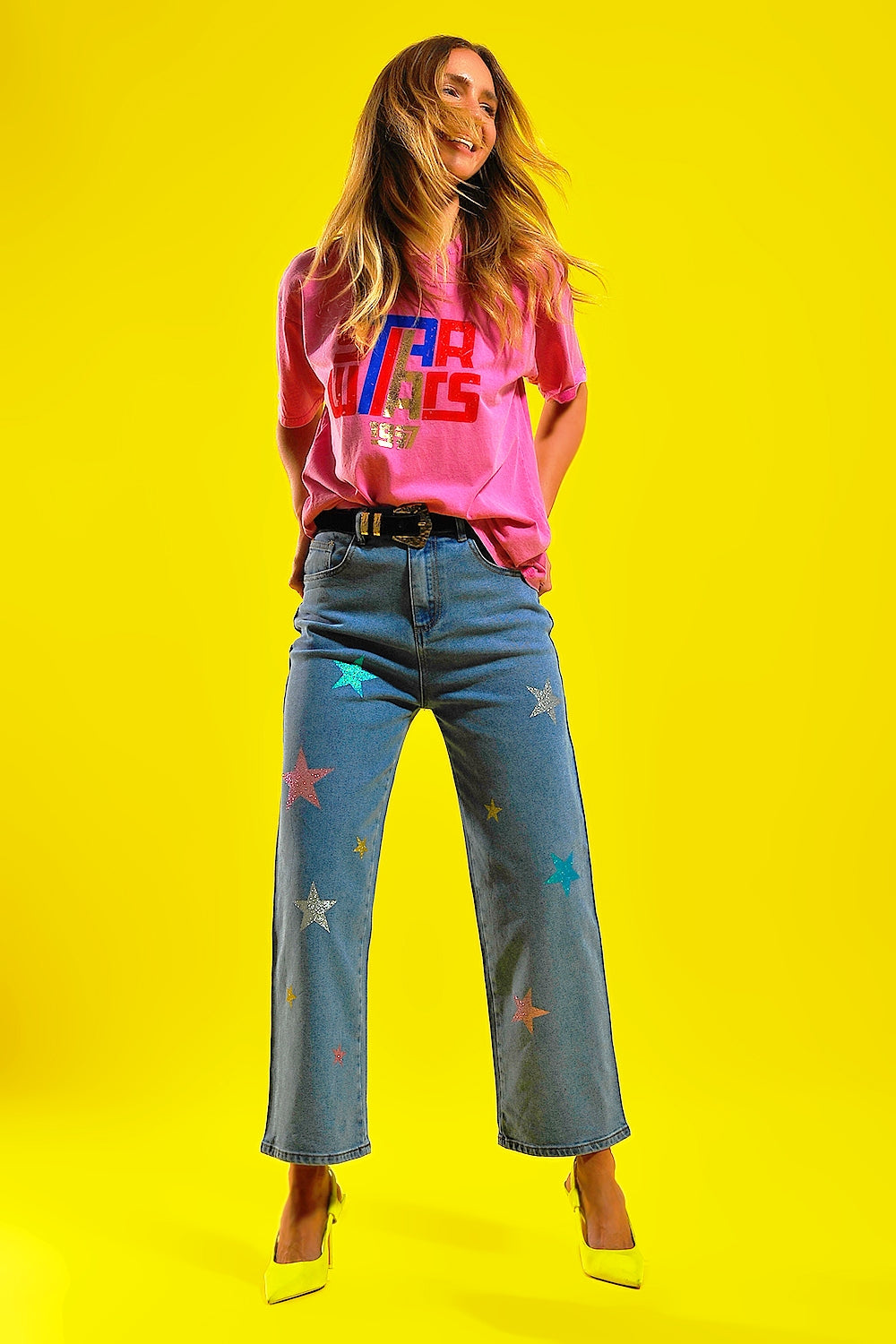Star Print Jeans