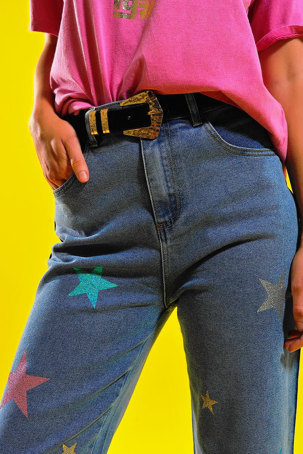 Star Print Jeans