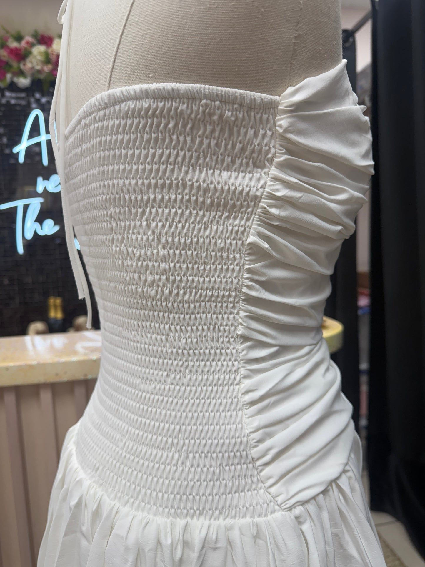 Melissa Mini Dress with Rose Applique Lucy Paris