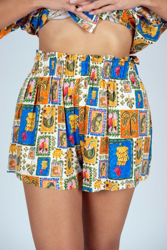 Bianka Printed Shorts Sincerely Ours