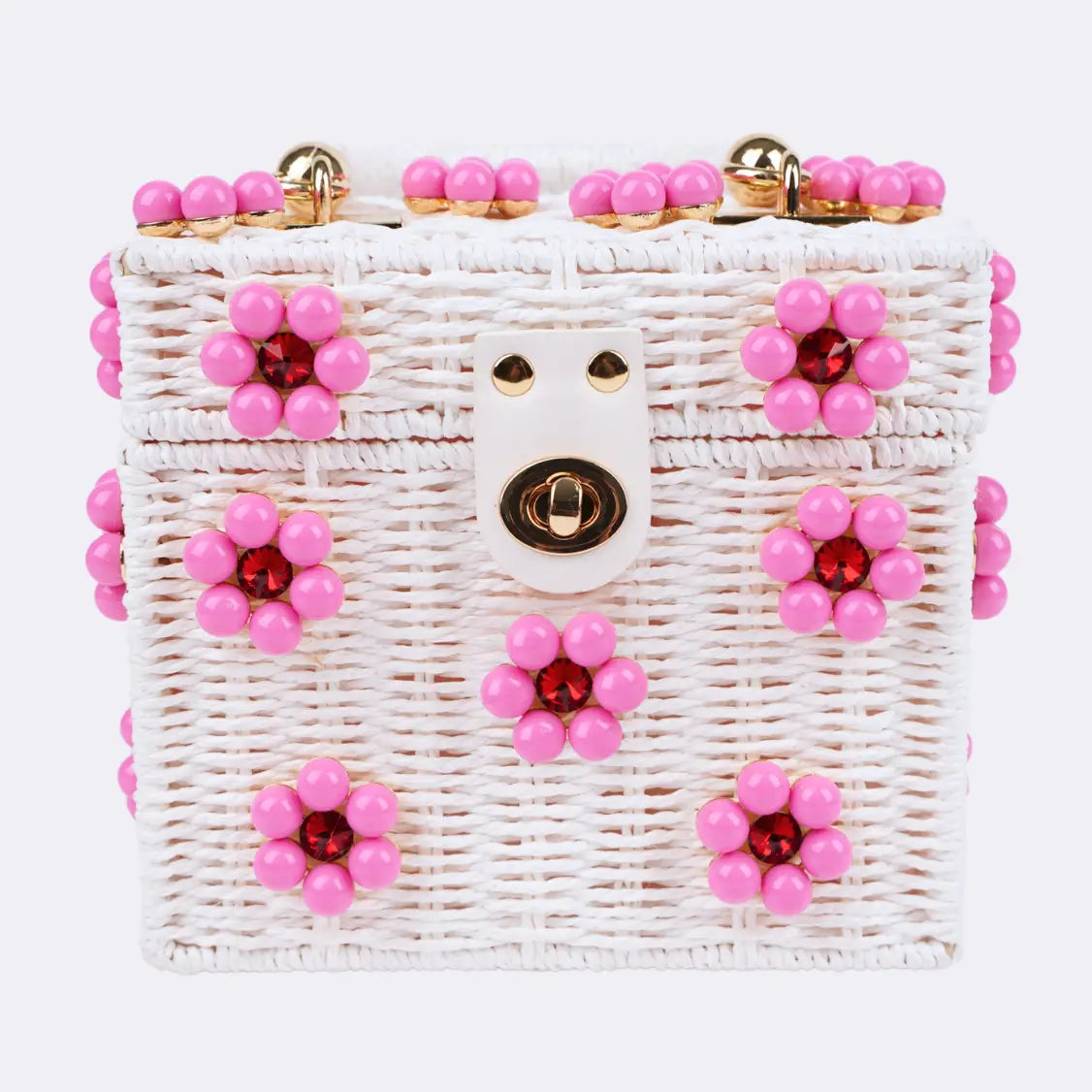 Dylan Daisy Wicker Tote, a staple for curated boutique fashion and chic affordable style available at your Womens Boutique West Palm Beach, FL.