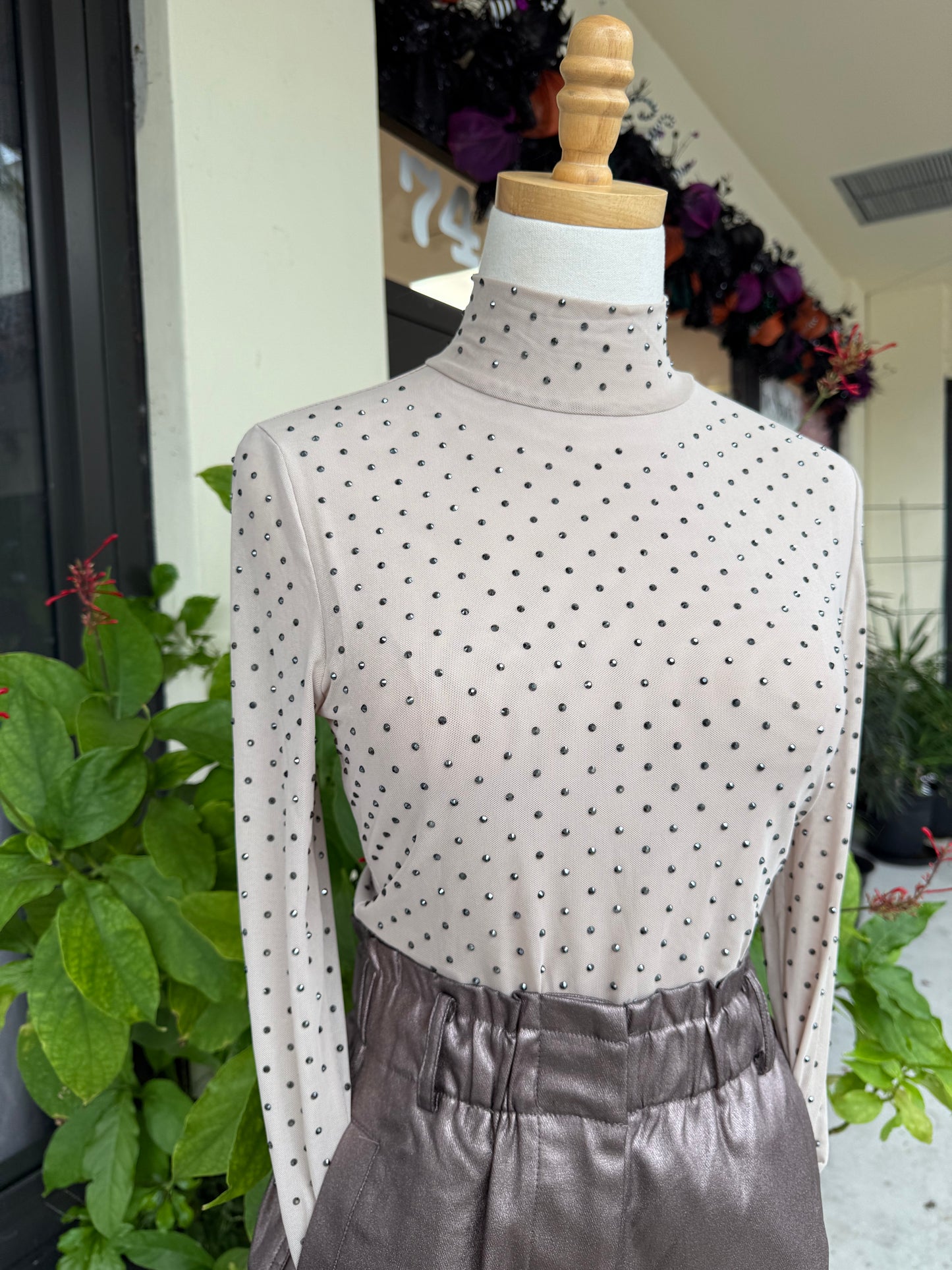 Suzy Sequined Mesh Top