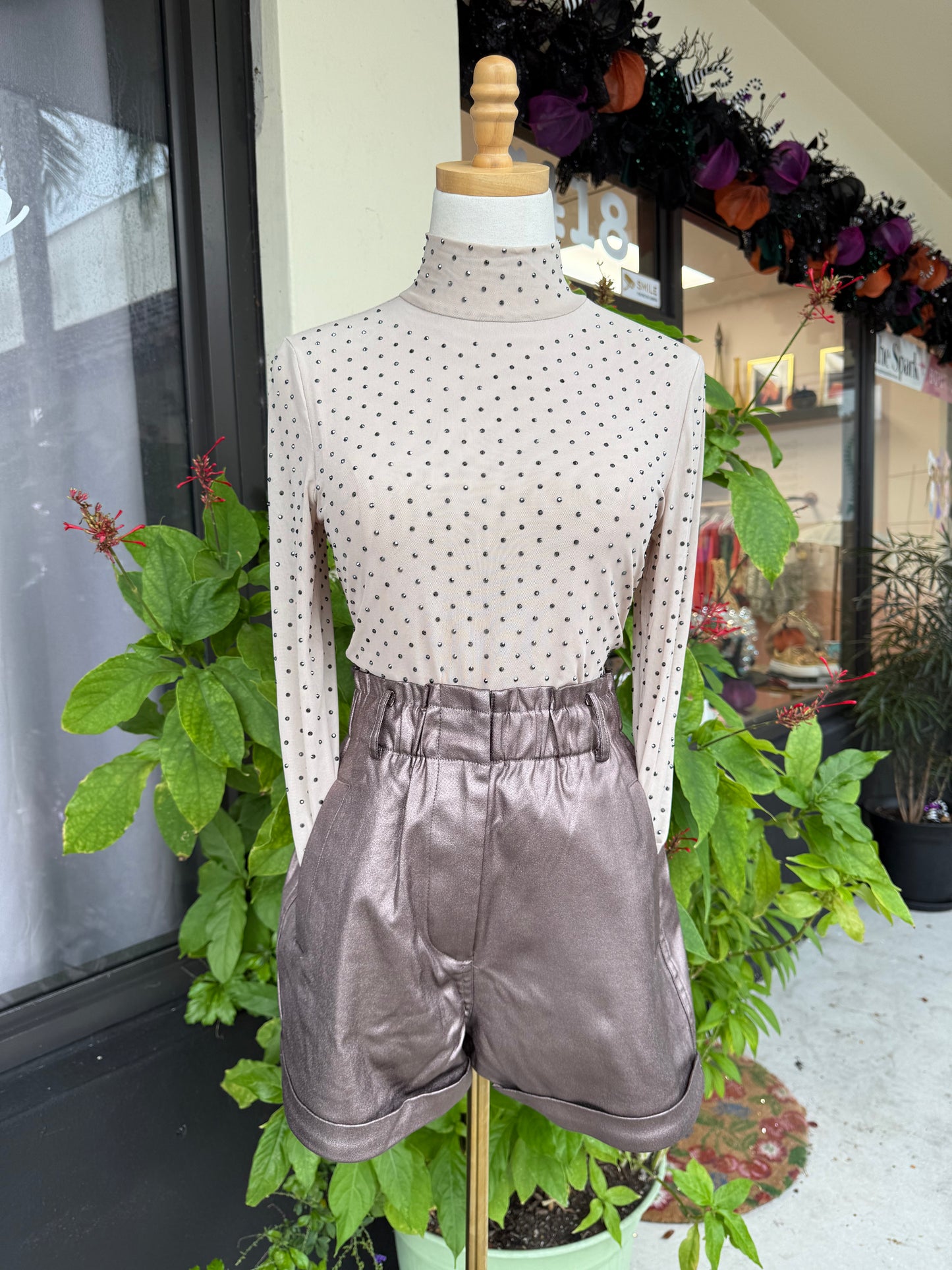 Suzy Sequined Mesh Top