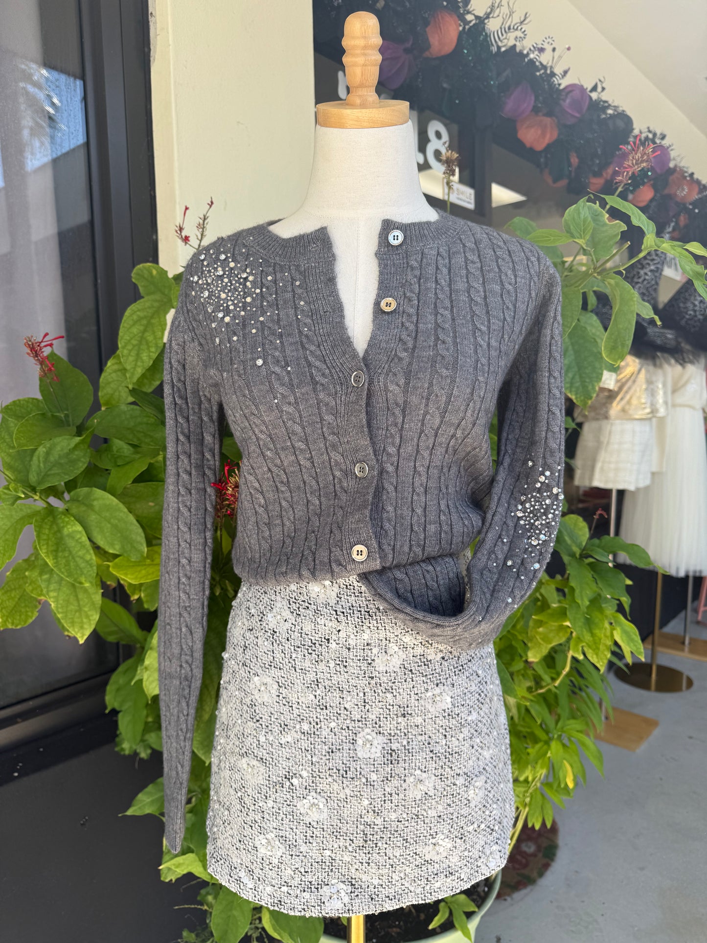 Jade Crystal Cardigan