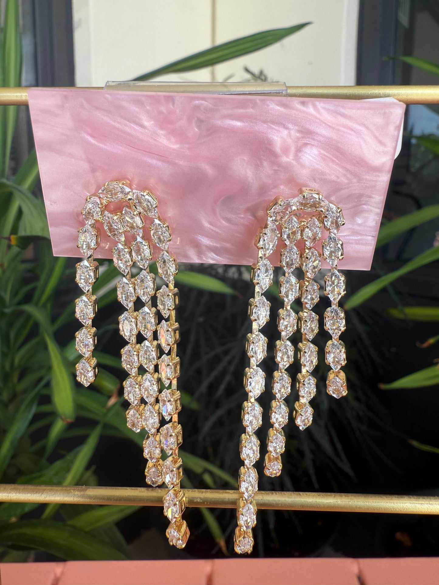 Waterfall Diamond Earrings Accessory Hoarder