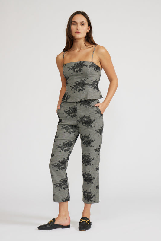Embroidered pants, a staple for curated boutique fashion and chic affordable style available at your Womens Boutique West Palm Beach, FL.
