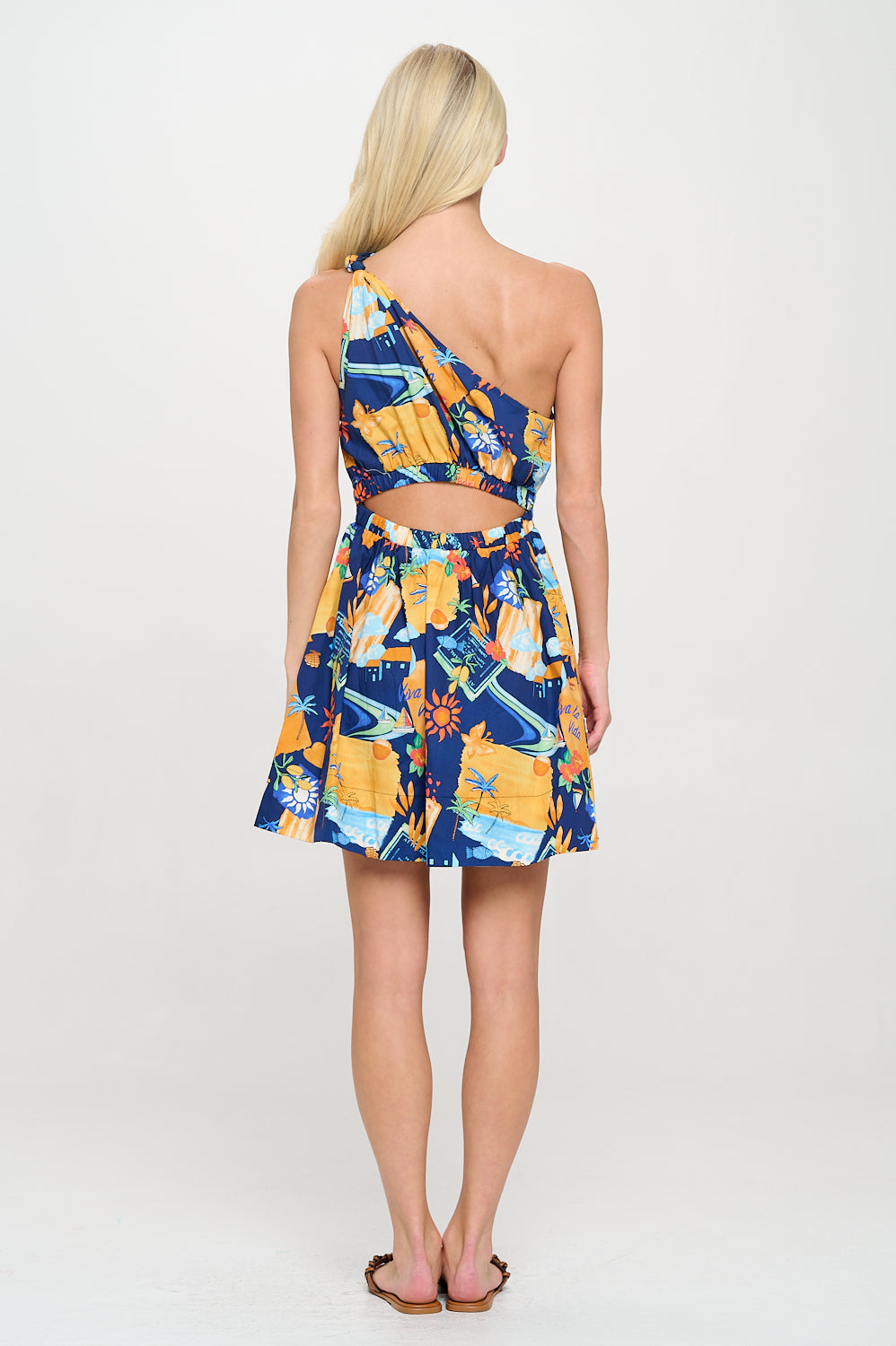 Remi One Shoulder Wrap Midi Dress