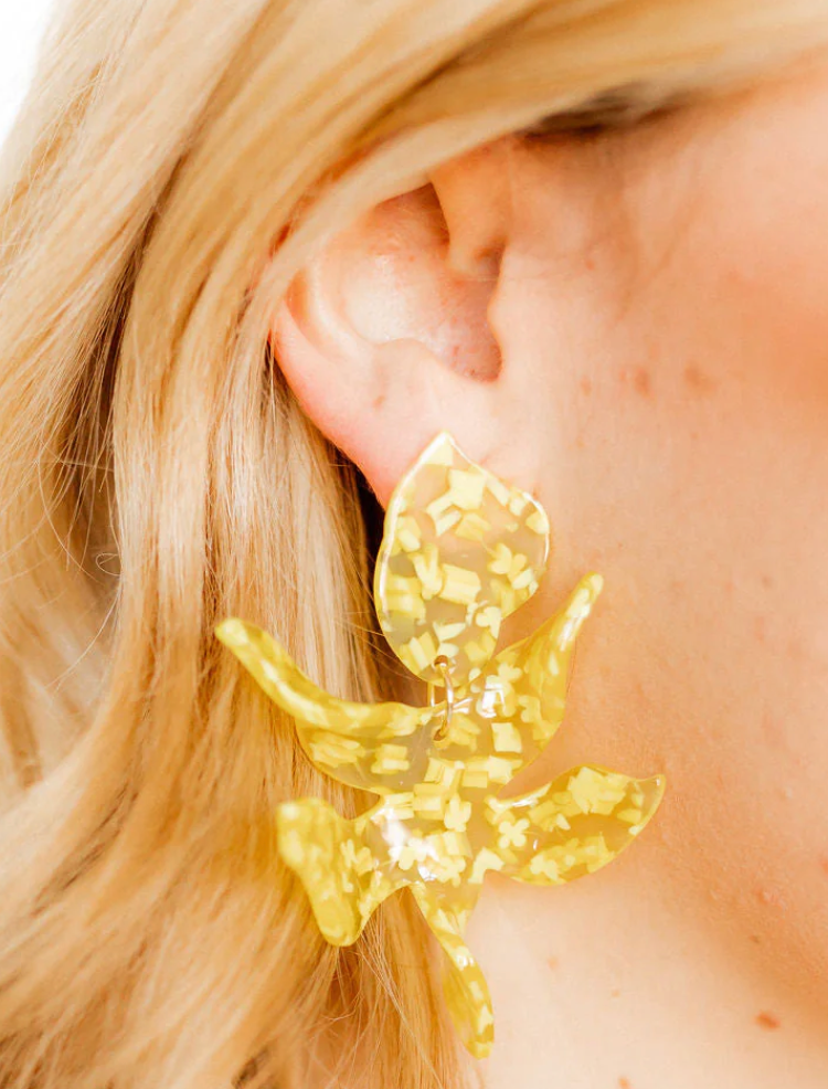 Zara Floral Earrings March 14th