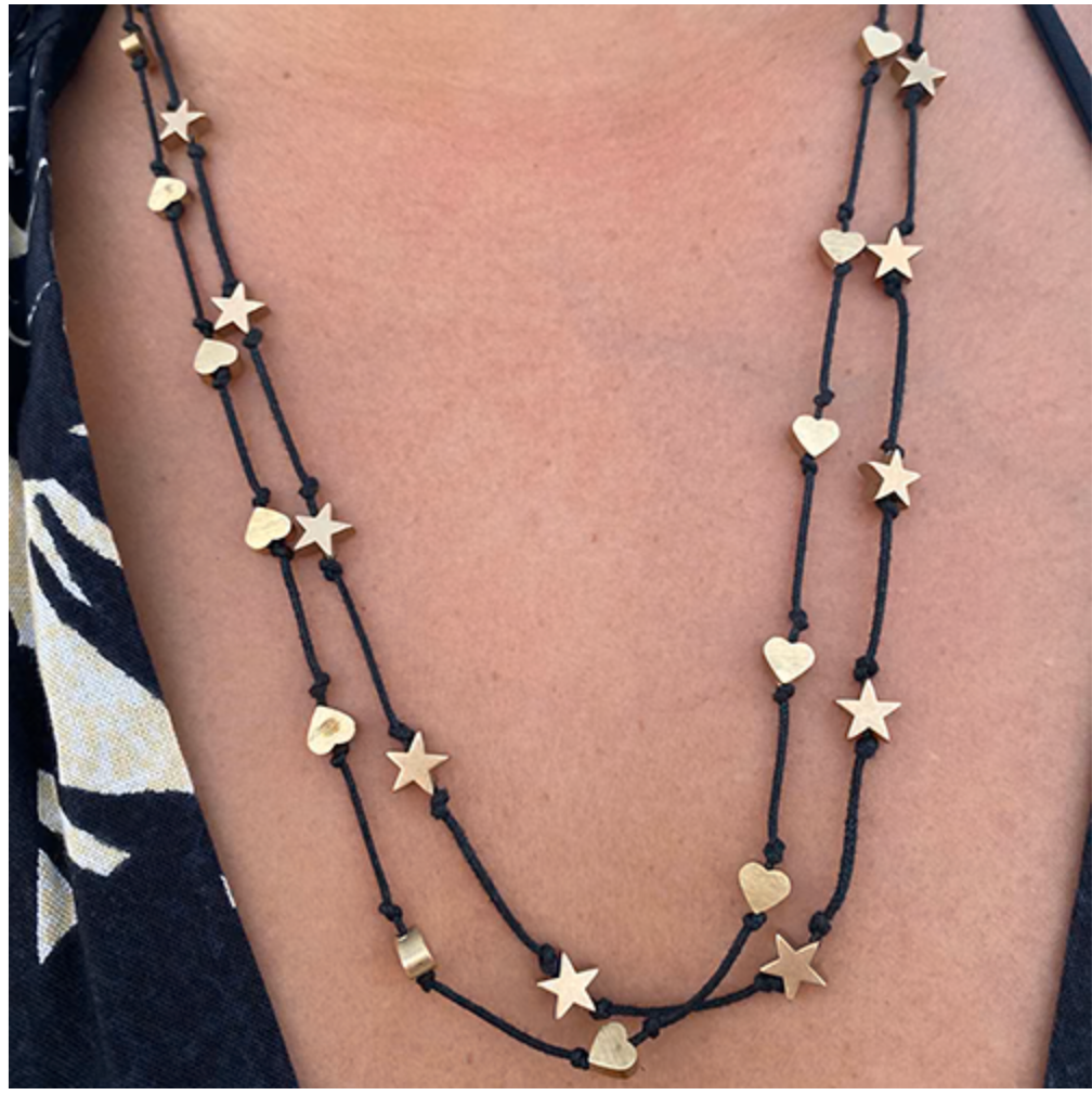 Gia Celestial Golden Heart Necklace