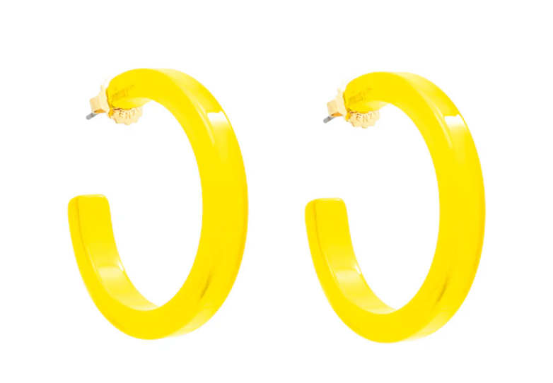 Medium Resin Hoop Earrings Zenzii