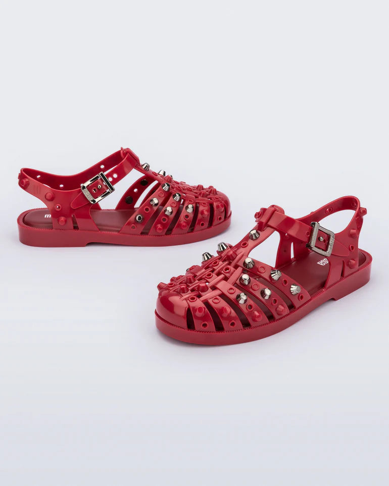 Studded sandals
Jelly sandals
Fisherman sandals
Women's sandals
Comfortable sandals
Silver spike sandals
Studded jelly sandals
Edgy fisherman sandals
Metallic stud sandals
Adjustable strap sandals
Rule-breaking sandals
Iconic jelly sandals
PVC sandals
Wear-resistant sandals
Adjustable ankle strap sandals
Buckle closure sandals
Flexible insole sandals
Light-as-air sandals
Scented sandals (bubblegum scent)
Casual sandals
Summer sandals
Fashion sandals
Statement sandals
Unique sandals