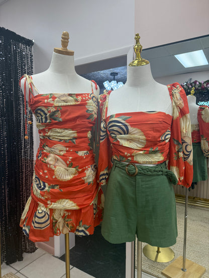 Lya Sea Shore Printed Balloon Dress
