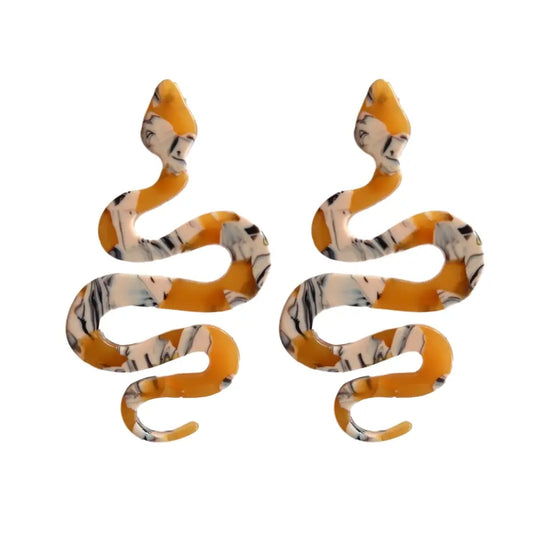 Ismay Python Snake Drop Earrings
