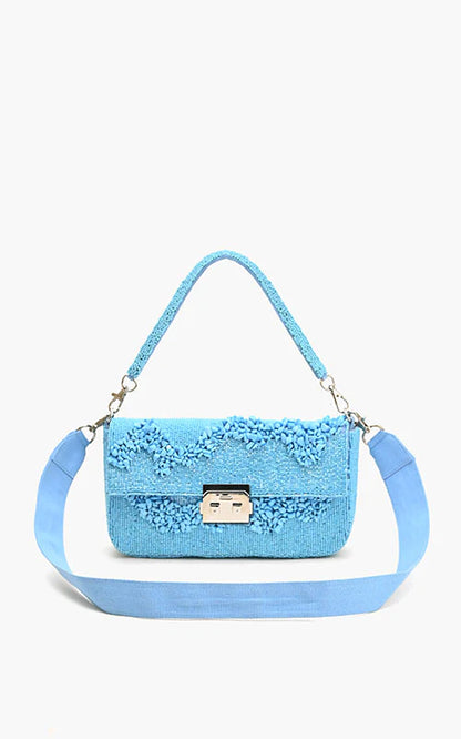 Brandy Blue Beaded Shoulder Bag