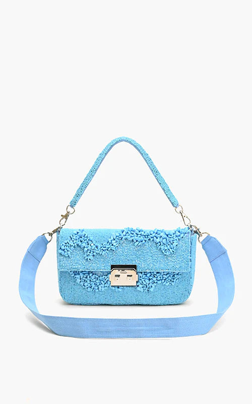 Brandy Blue Beaded Shoulder Bag