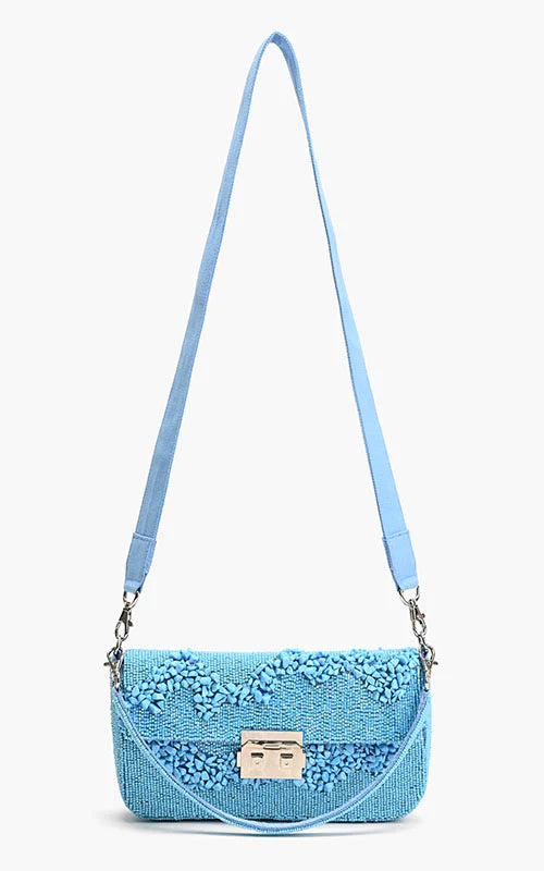 Brandy Blue Beaded Shoulder Bag
