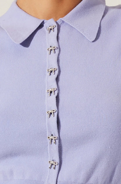 Scarlett Bow Embellished Sweater Top