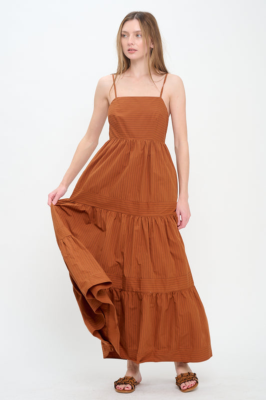Adelyn Terracotta Maxi Dress, a staple for curated boutique fashion and chic affordable style available at your Womens Boutique West Palm Beach, FL.