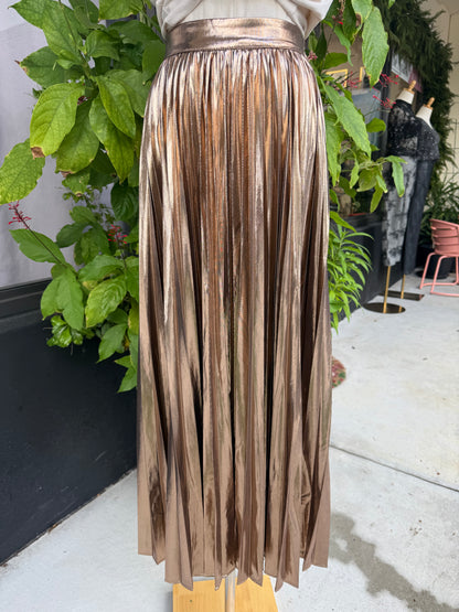 Monroe Lame Pleated Skirt