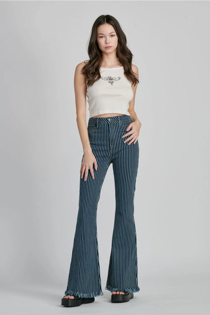 Striped flare jeans
High rise flare jeans
Dark wash flare jeans
Women's flare jeans
Statement jeans
Dark striped super flared jeans
Frayed hem flare jeans
Bold high rise jeans
Daring style jeans
Unique flare jeans
Fashion flare jeans
Striped jeans
Vertical striped jeans
High rise fit jeans
Wide leg flare jeans
Denim flare jeans
Stretch flare jeans
Fashion jeans
Stylish jeans
Going out jeans
Statement piece
Edgy jeans
Dark striped super flared jeans with a bold high rise waist & frayed hem
Daring Style Jeans