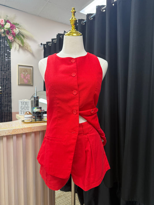 Dorothy Sleeveless Linen Vest