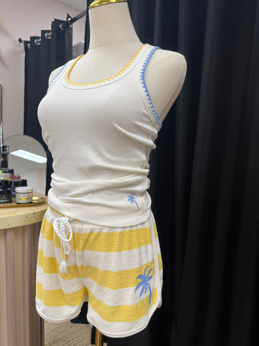 Charlee Cabana Embroidered Tank