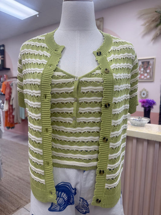Lightweight, Lime Green and White stripes