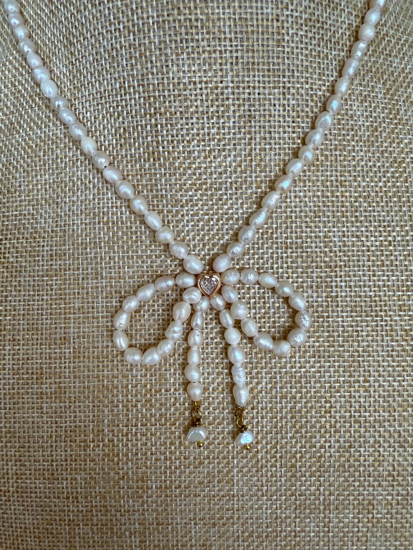 Bow Beaded Necklace Suzy T Designs