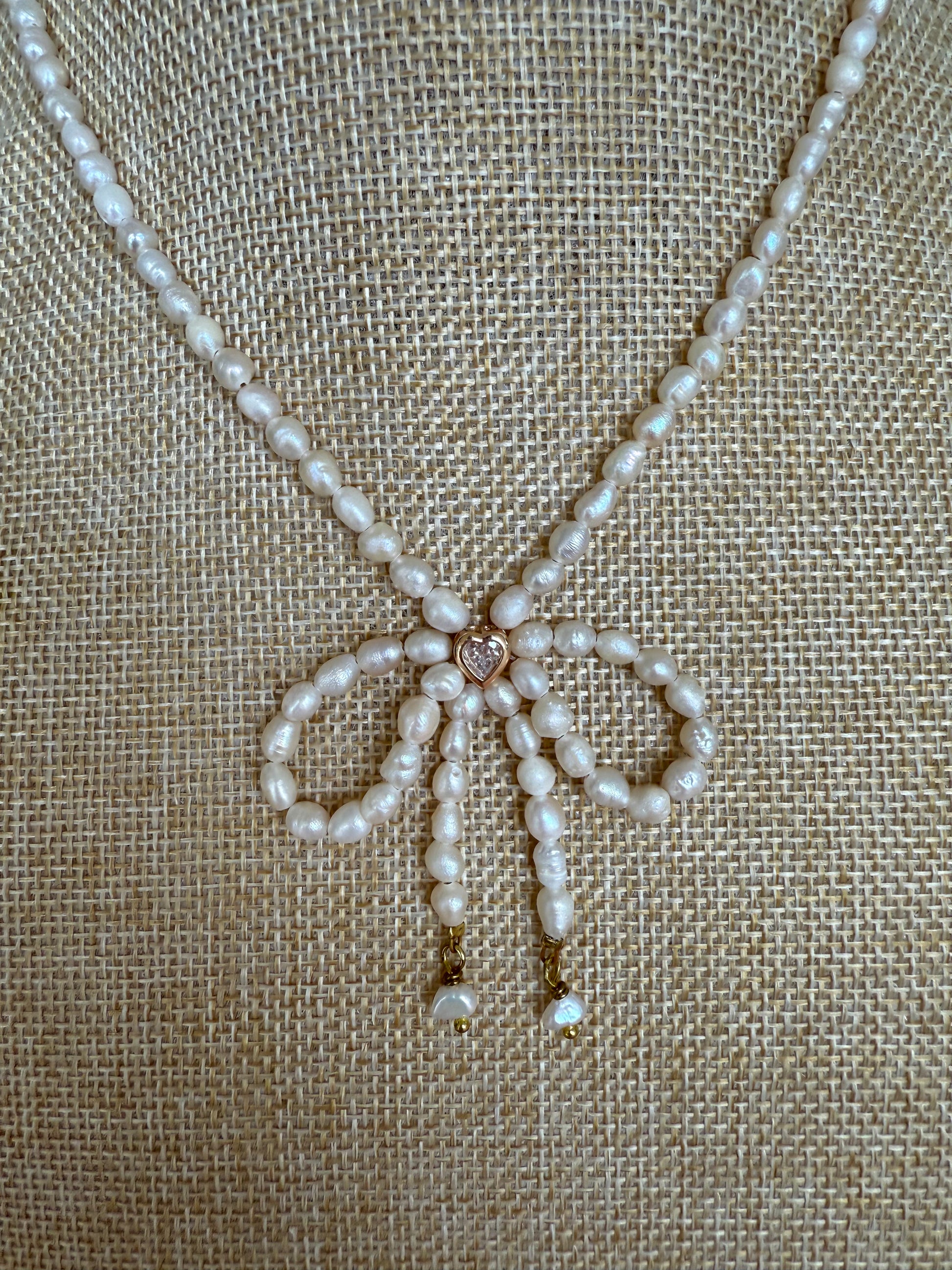 Bow Beaded Necklace Suzy T Designs