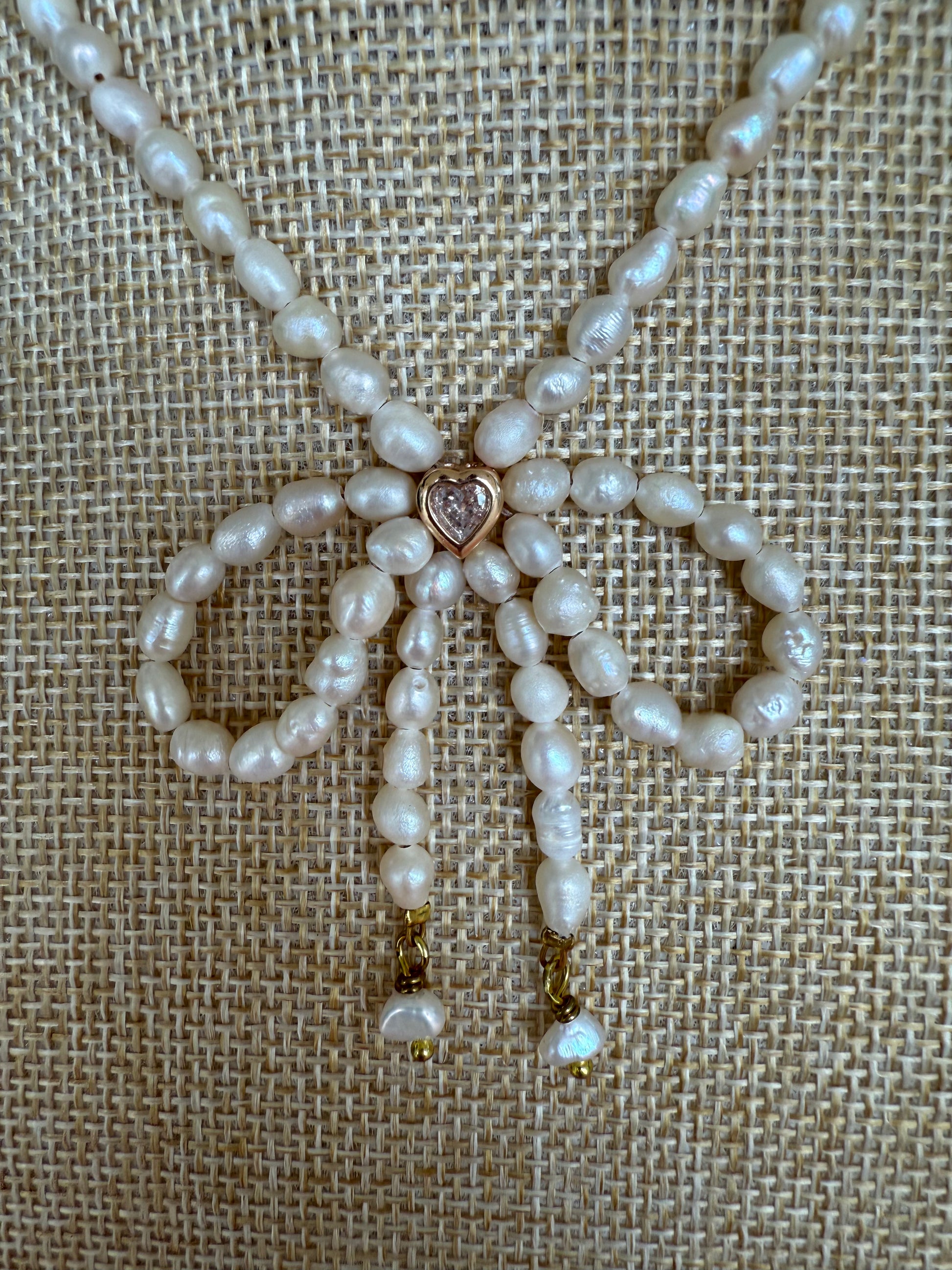 Bow Beaded Necklace Suzy T Designs