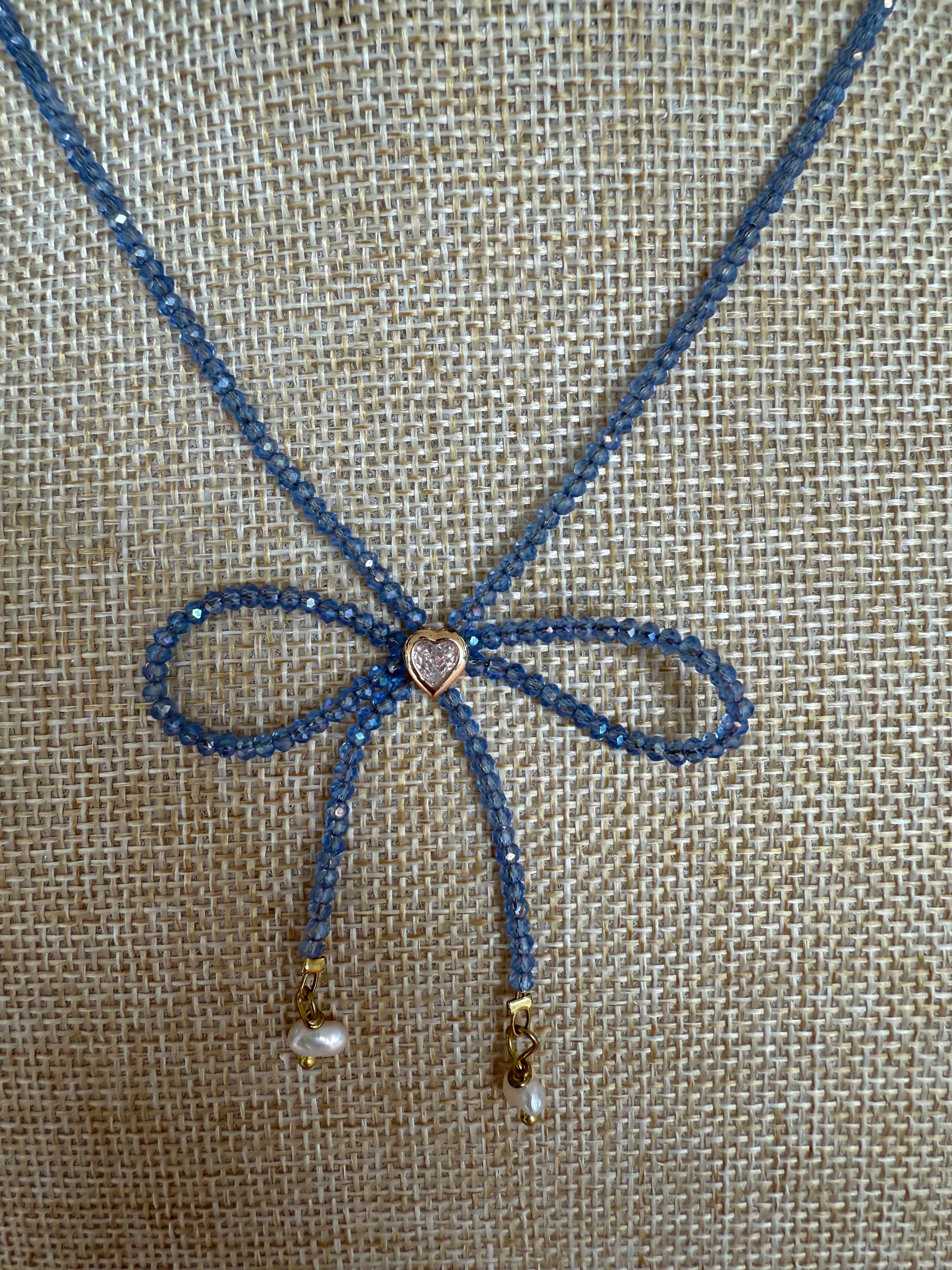 Bow Beaded Necklace Suzy T Designs