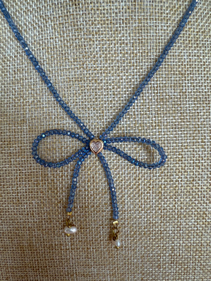 Bow Beaded Necklace Suzy T Designs