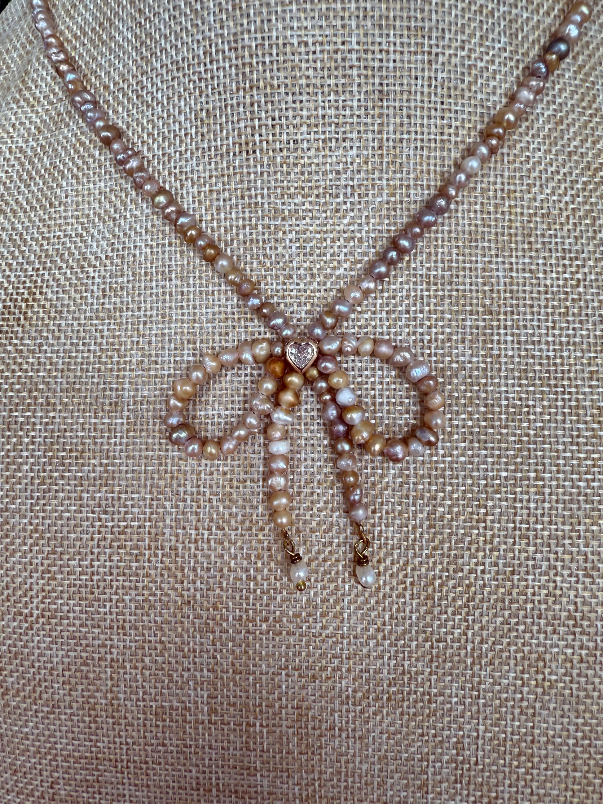 Bow Beaded Necklace Suzy T Designs