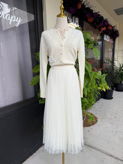 Evelyn Pleated Tulle Skirt