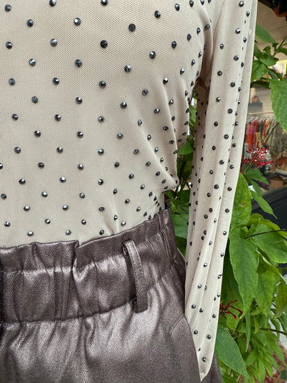 Suzy Sequined Mesh Top