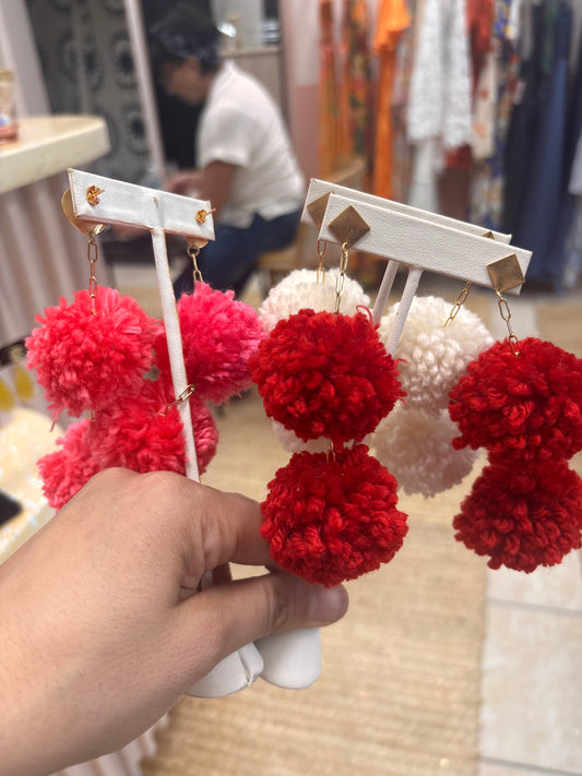Pompom Earrings