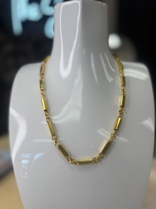 Gold Tube Chain Choker