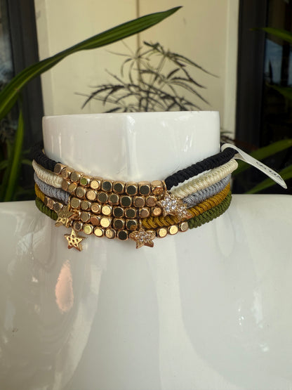 Rope Adjustable Bracelet with Star Charm