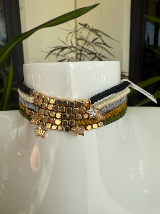 Rope Adjustable Bracelet with Star Charm