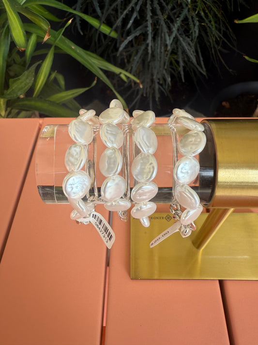 Pearl & Silver Stretch Bracelet