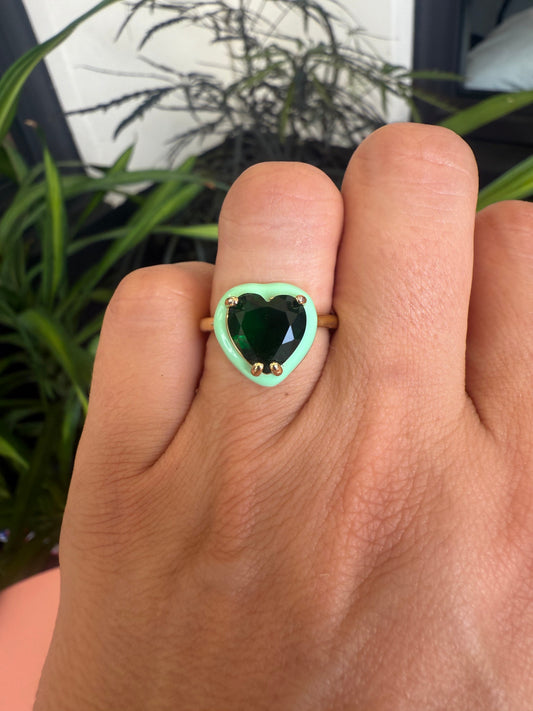 Heart Gem Ring Accessory Hoarder