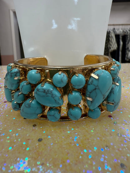 Turquoise Stone Cuff Bracelet Joan Consigned Jewelry