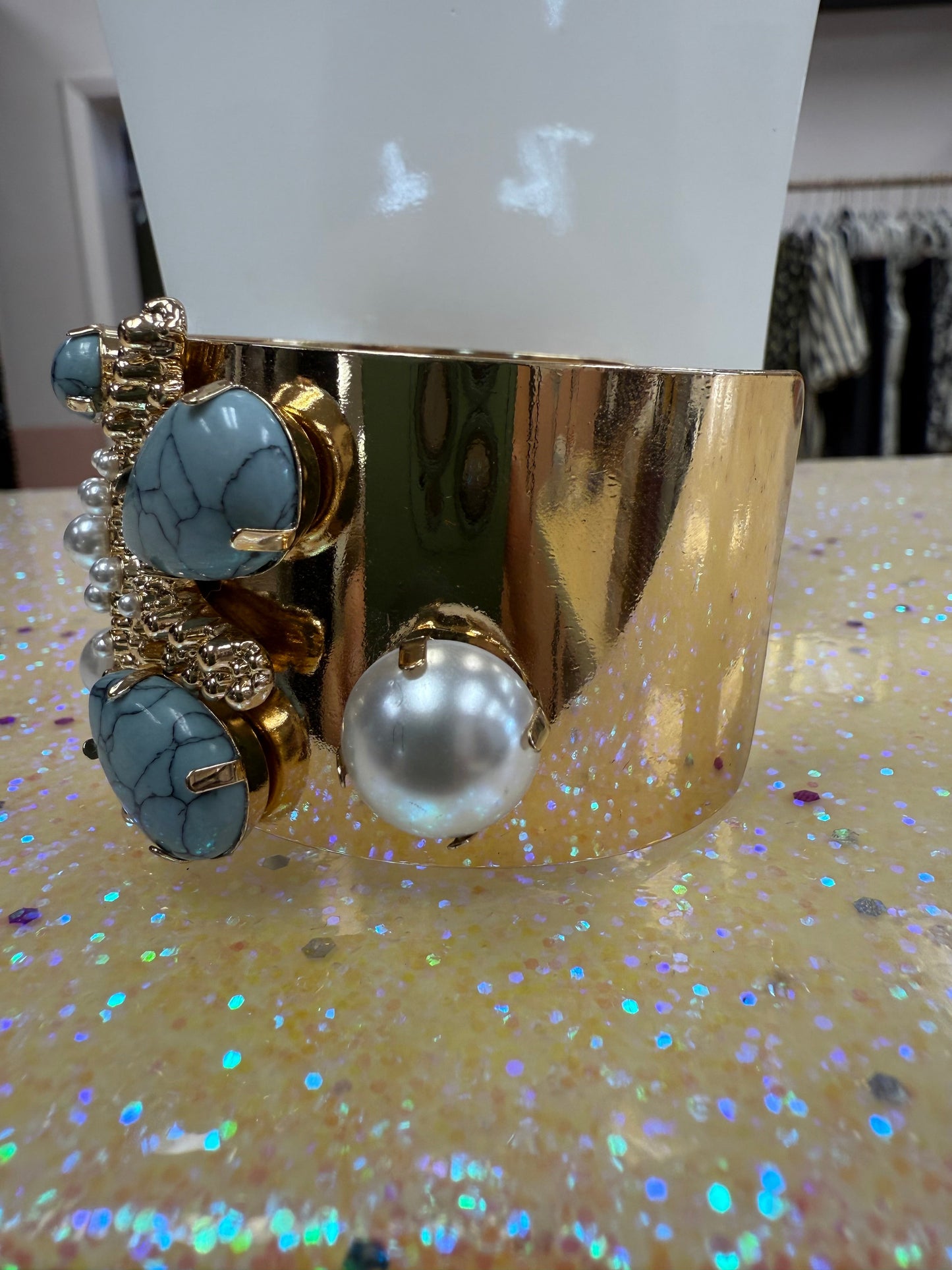 Starfish & Jewel Cuffed Bracelet Joan Consigned Jewelry