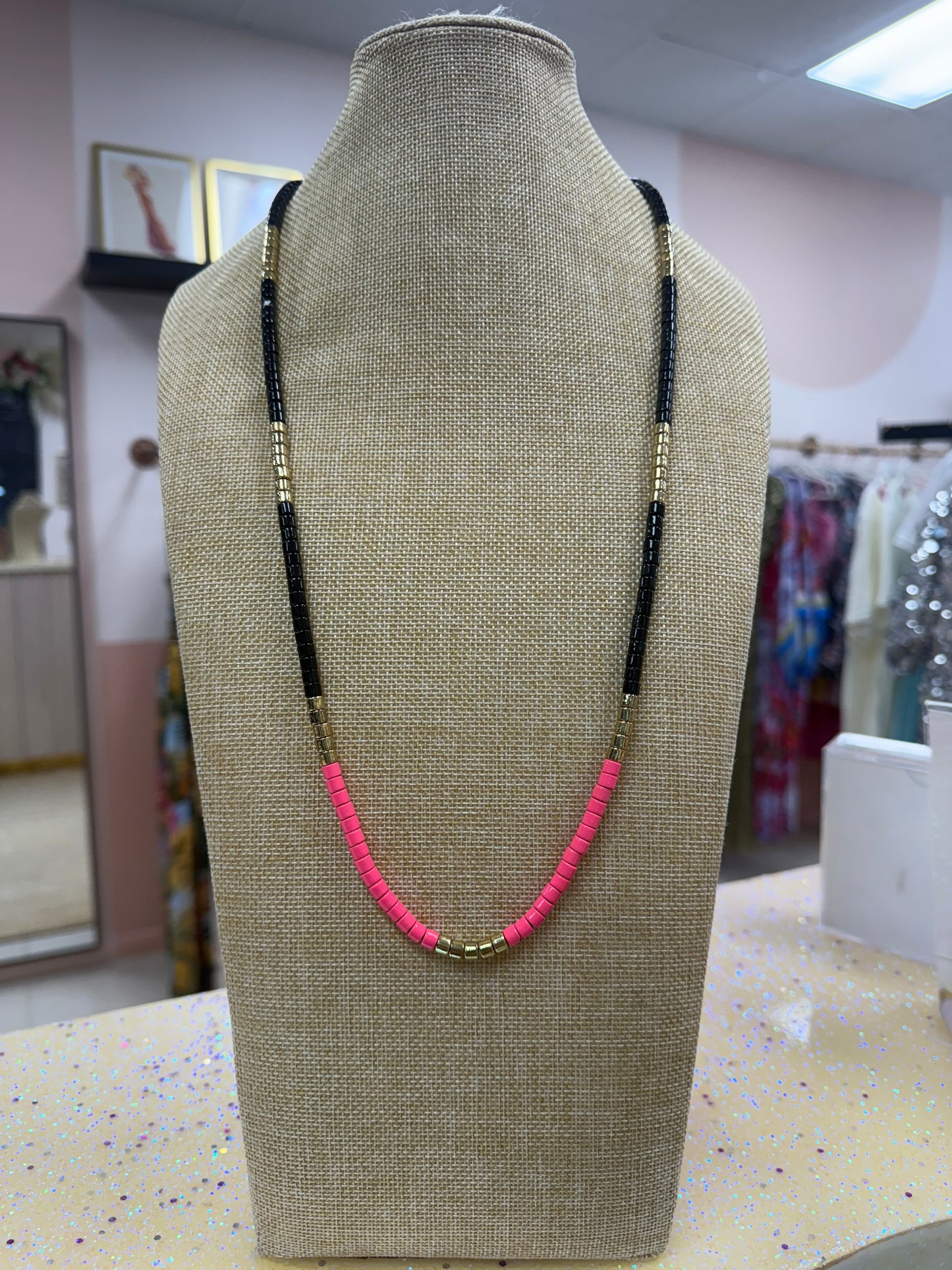 Long Beaded Multi-colored necklace