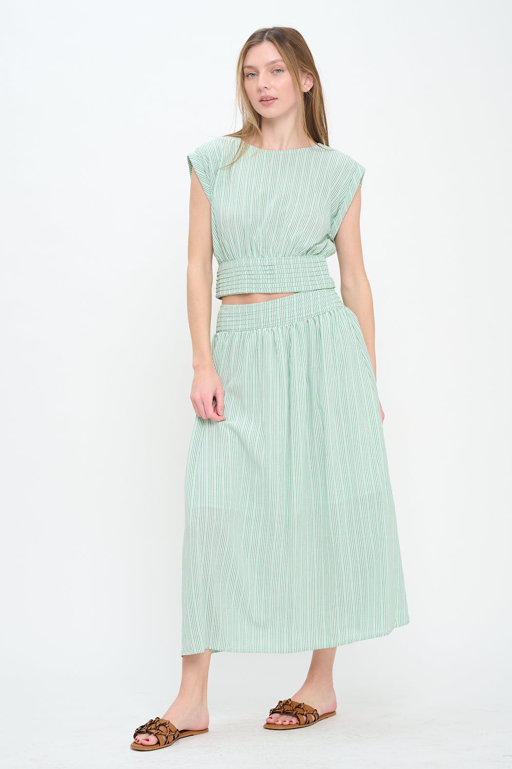 Melody Striped Top & Skirt Set