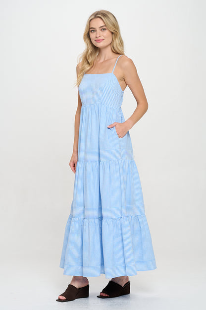 Nicko Striped Maxi Dress