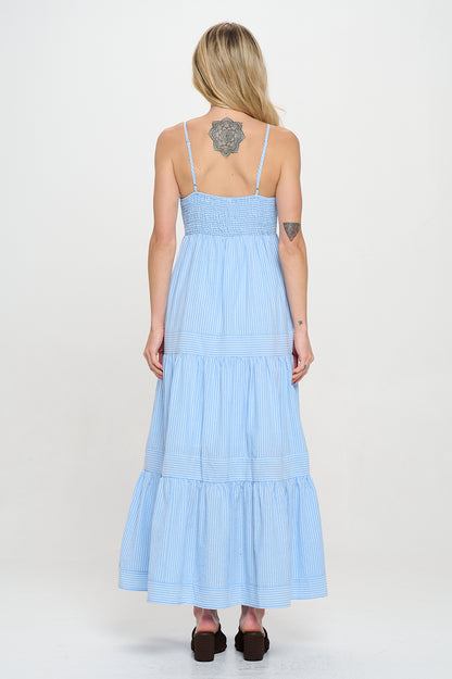 Nicko Striped Maxi Dress