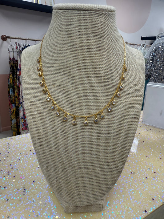 Rounded Diamond Multi-drop necklace