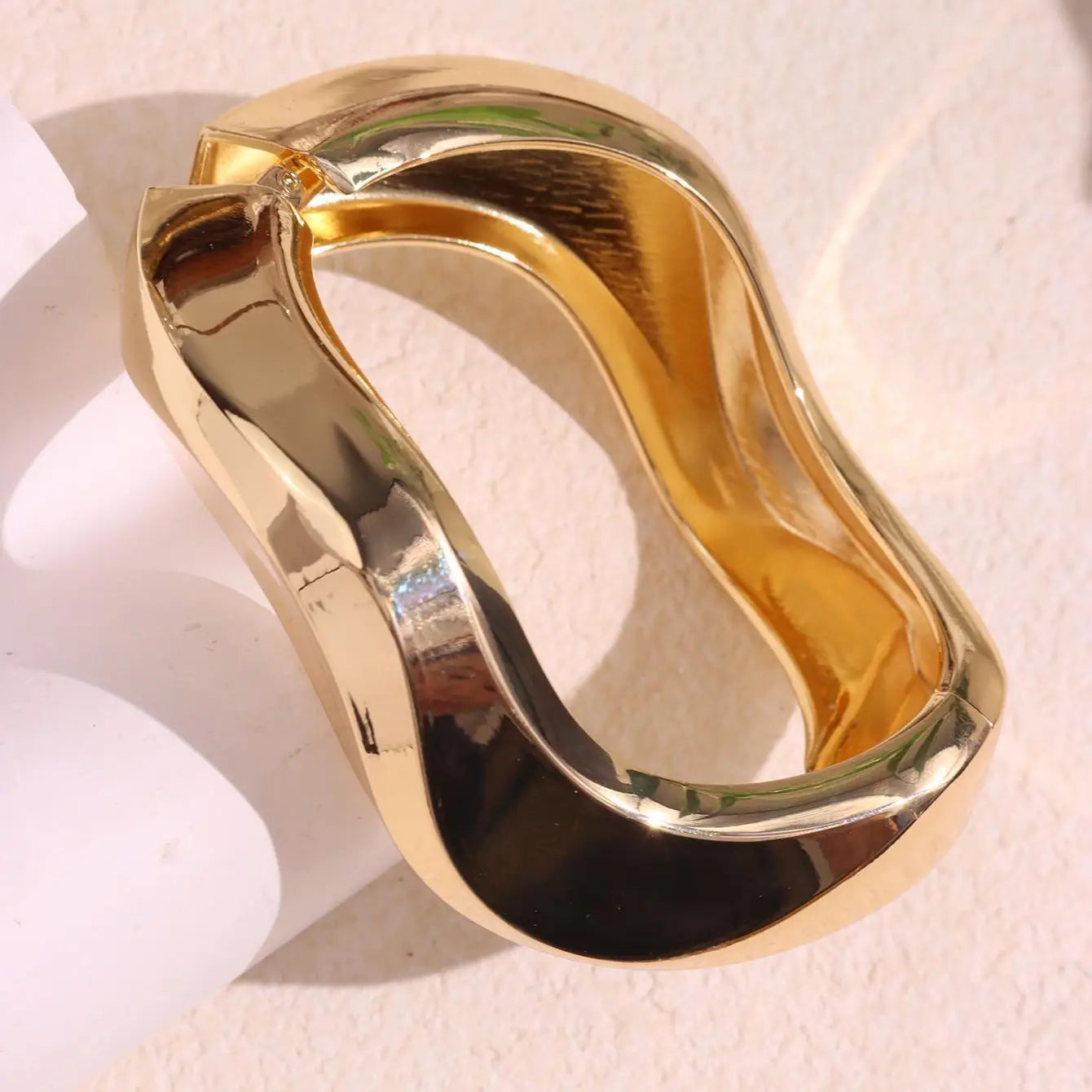 Ruth Round Irregular Acrylic Metal Bracelet, a staple for curated boutique fashion and chic affordable style available at your Womens Boutique West Palm Beach, FL.