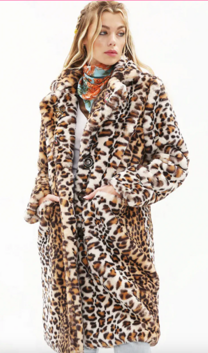 De-Nice Leopard Fur Coat